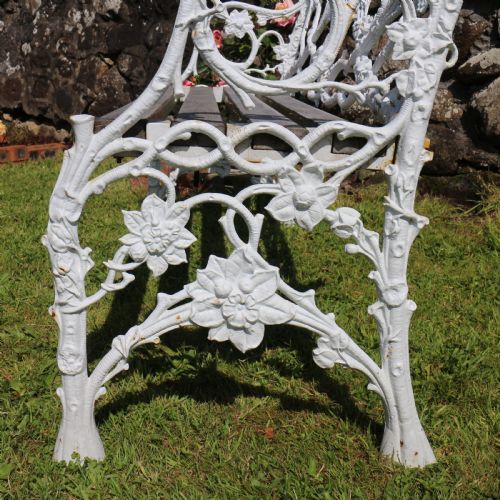 RARE VICTORIAN PHOENIX FOUNDRY RUSTIC PATTERN CAST IRON GARDEN SEATBENCH - ADDITIONAL PHOTO 14