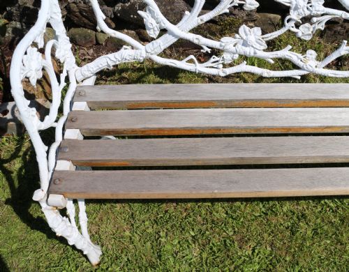 RARE VICTORIAN PHOENIX FOUNDRY RUSTIC PATTERN CAST IRON GARDEN SEATBENCH - ADDITIONAL PHOTO 17