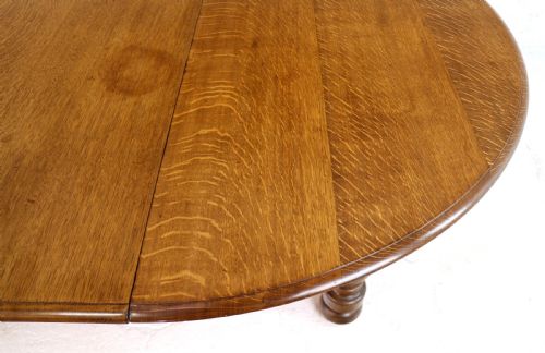 VICTORIAN OAK ROUND EXTENDING DINING TABLE 4 LEAVES 12 12FTSEATS 1214 BY GILLOWS - ADDITIONAL PHOTO 21