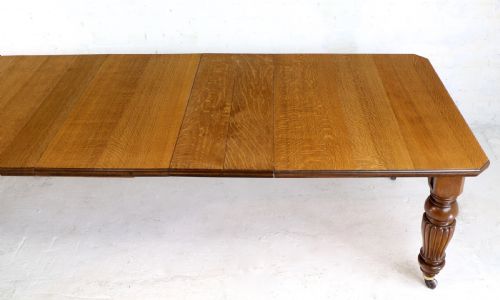 VICTORIAN OAK EXTENDING DINING TABLE 4 LEAVES BY SELBAT 11FT9SEATS 14 - ADDITIONAL PHOTO 11