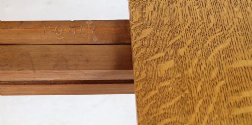 VICTORIAN OAK EXTENDING DINING TABLE 4 LEAVES BY SELBAT 11FT9SEATS 14 - ADDITIONAL PHOTO 15