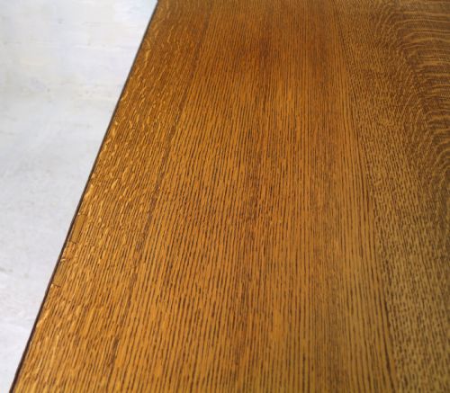 VICTORIAN OAK EXTENDING DINING TABLE 4 LEAVES BY SELBAT 11FT9SEATS 14 - ADDITIONAL PHOTO 18