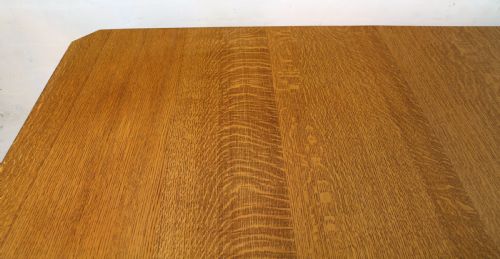 VICTORIAN OAK EXTENDING DINING TABLE 4 LEAVES BY SELBAT 11FT9SEATS 14 - ADDITIONAL PHOTO 21