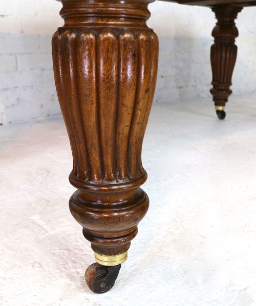 VICTORIAN OAK EXTENDING DINING TABLE 4 LEAVES BY SELBAT 11FT9SEATS 14 - ADDITIONAL PHOTO 22