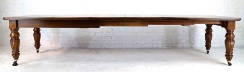 VICTORIAN OAK EXTENDING DINING TABLE 4 LEAVES BY SELBAT 11FT9SEATS 14 - ADDITIONAL PHOTO 23