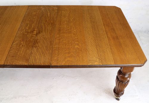 VICTORIAN OAK EXTENDING DINING TABLE 4 LEAVES BY SELBAT 11FT9SEATS 14 - ADDITIONAL PHOTO 24