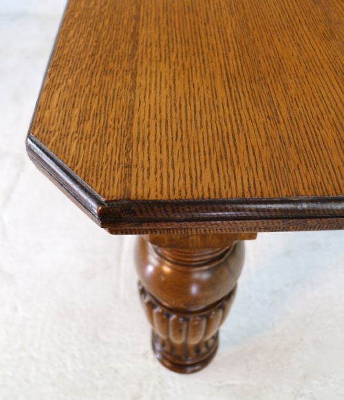 VICTORIAN OAK EXTENDING DINING TABLE 4 LEAVES BY SELBAT 11FT9SEATS 14 - ADDITIONAL PHOTO 25
