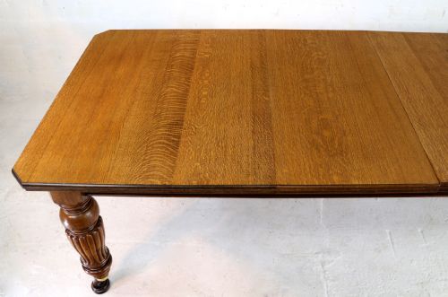 VICTORIAN OAK EXTENDING DINING TABLE 4 LEAVES BY SELBAT 11FT9SEATS 14 - ADDITIONAL PHOTO 26