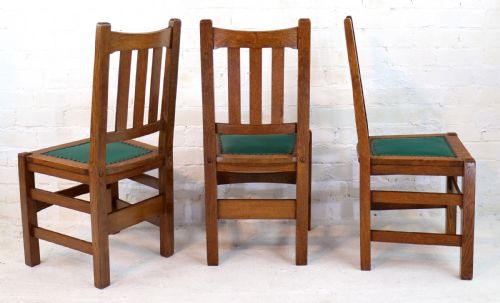 SET OF EIGHT AMERICAN ARTS CRAFTS MISSION OAK DINING CHAIRS BY STICKLEY BROTHERS 8 - ADDITIONAL PHOTO 6