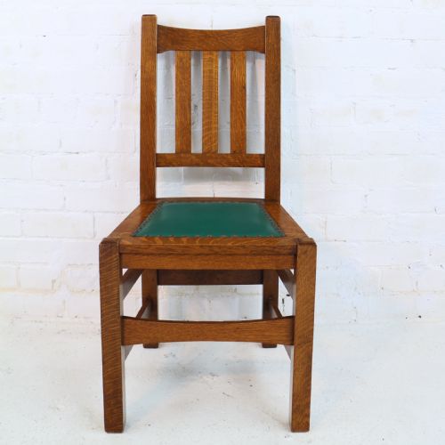SET OF EIGHT AMERICAN ARTS CRAFTS MISSION OAK DINING CHAIRS BY STICKLEY BROTHERS 8 - ADDITIONAL PHOTO 8