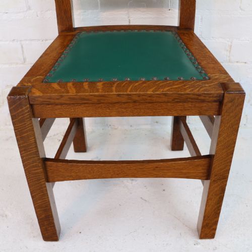 SET OF EIGHT AMERICAN ARTS CRAFTS MISSION OAK DINING CHAIRS BY STICKLEY BROTHERS 8 - ADDITIONAL PHOTO 12