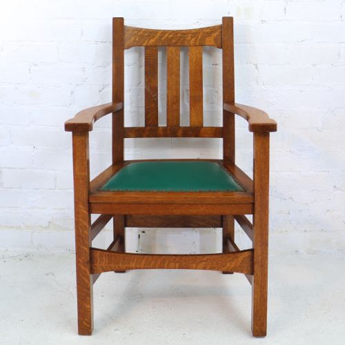 SET OF EIGHT AMERICAN ARTS CRAFTS MISSION OAK DINING CHAIRS BY STICKLEY BROTHERS 8 - ADDITIONAL PHOTO 20