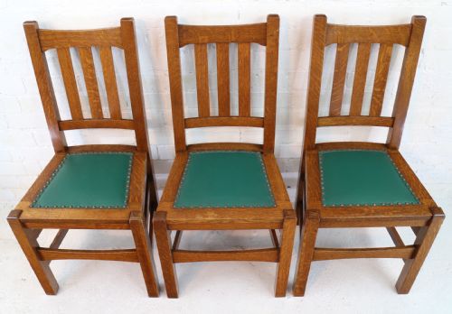SET OF EIGHT AMERICAN ARTS CRAFTS MISSION OAK DINING CHAIRS BY STICKLEY BROTHERS 8 - ADDITIONAL PHOTO 27