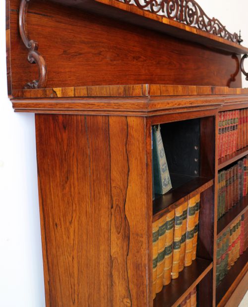 REGENCY ROSEWOOD INVERTED BREAKFRONT BOOKCASE - ADDITIONAL PHOTO 20