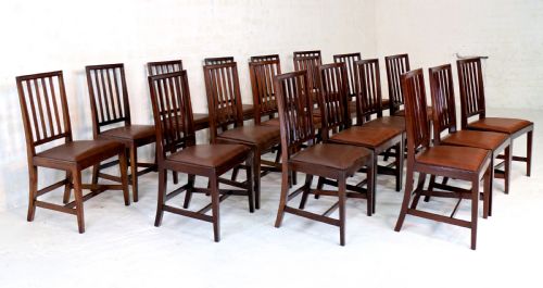 SET OF EIGHTEEN 19TH CENTURY MAHOGANY SQUARE BACK DINING CHAIRS - ADDITIONAL PHOTO 2