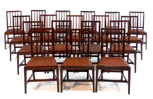 SET OF EIGHTEEN 19TH CENTURY MAHOGANY SQUARE BACK DINING CHAIRS - ADDITIONAL PHOTO 8