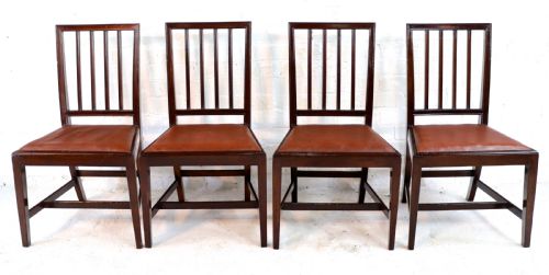 SET OF EIGHTEEN 19TH CENTURY MAHOGANY SQUARE BACK DINING CHAIRS - ADDITIONAL PHOTO 9