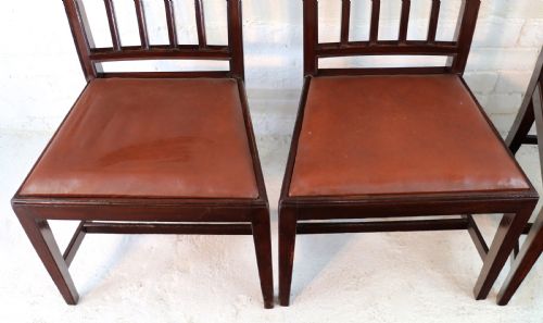 SET OF EIGHTEEN 19TH CENTURY MAHOGANY SQUARE BACK DINING CHAIRS - ADDITIONAL PHOTO 12
