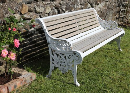 VICTORIAN CAST IRON GARDEN SEATBENCH BY JOHN FINCH - ADDITIONAL PHOTO 2