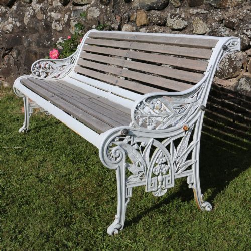 VICTORIAN CAST IRON GARDEN SEATBENCH BY JOHN FINCH - ADDITIONAL PHOTO 5