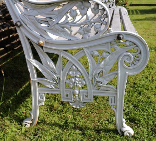 VICTORIAN CAST IRON GARDEN SEATBENCH BY JOHN FINCH - ADDITIONAL PHOTO 8
