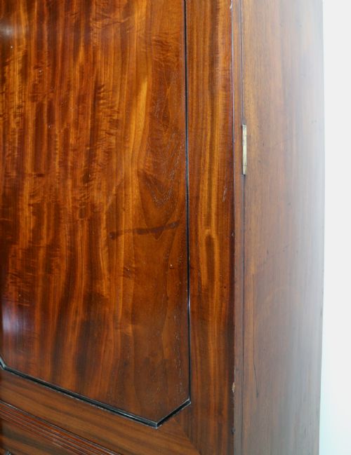 REGENCY MAHOGANY GENTLEMANS BREAKFRONT LINEN PRESS WARDROBE - ADDITIONAL PHOTO 28