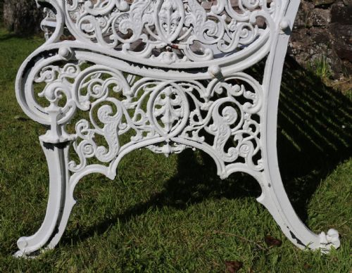 PAIR OF VICTORIAN CAST IRON GARDEN SEATSBENCHES - ADDITIONAL PHOTO 8