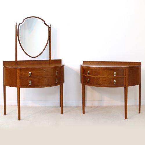 pair of arts crafts oak inlaid dressing chests by shapland petter - CATEGORY: ANTIQUE DRESSING TABLES - DATED EDWARDIAN