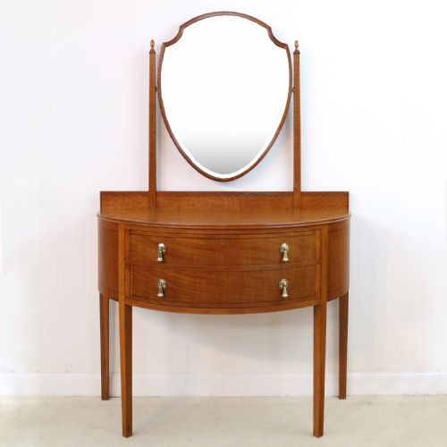 PAIR OF ARTS CRAFTS OAK INLAID DRESSING CHESTS BY SHAPLAND PETTER - ADDITIONAL PHOTO 6