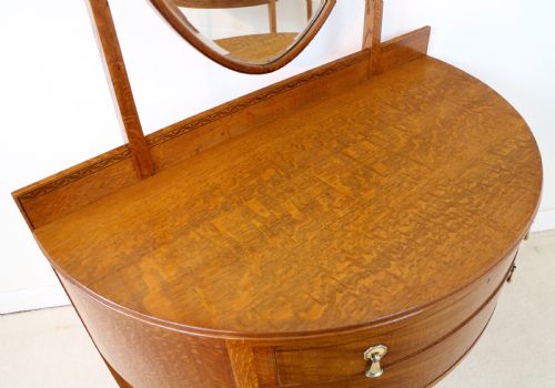 PAIR OF ARTS CRAFTS OAK INLAID DRESSING CHESTS BY SHAPLAND PETTER - ADDITIONAL PHOTO 14