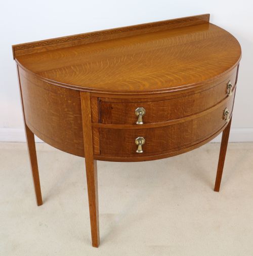PAIR OF ARTS CRAFTS OAK INLAID DRESSING CHESTS BY SHAPLAND PETTER - ADDITIONAL PHOTO 24