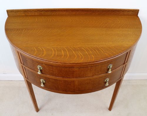 PAIR OF ARTS CRAFTS OAK INLAID DRESSING CHESTS BY SHAPLAND PETTER - ADDITIONAL PHOTO 25