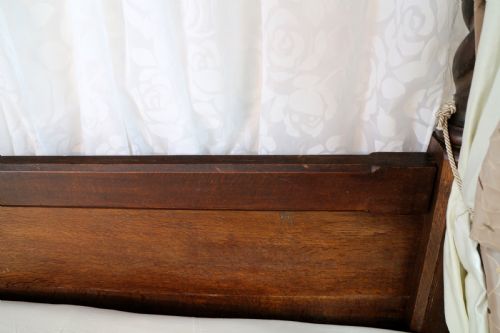 VICTORIAN ARTS CRAFTS OAK FOUR POSTER KING SIZE BED - ADDITIONAL PHOTO 19