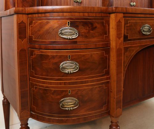GEORGE III SCOTTISH FLAME MAHOGANY STAGEBACK SIDEBOARD - ADDITIONAL PHOTO 9
