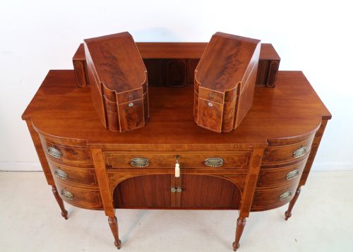 GEORGE III SCOTTISH FLAME MAHOGANY STAGEBACK SIDEBOARD - ADDITIONAL PHOTO 15
