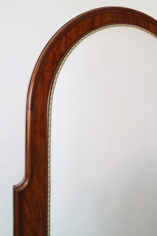 VICTORIAN HIGH BACK MAHOGANY UPHOLSTERED DOUBLE BED - ADDITIONAL PHOTO 8