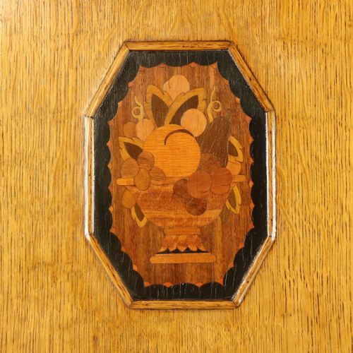 ART DECO OAK MARQUETRY BEDROOM SUITE ATTRIBUTED TO GAYLAYDE B COHEN SONS - ADDITIONAL PHOTO 6