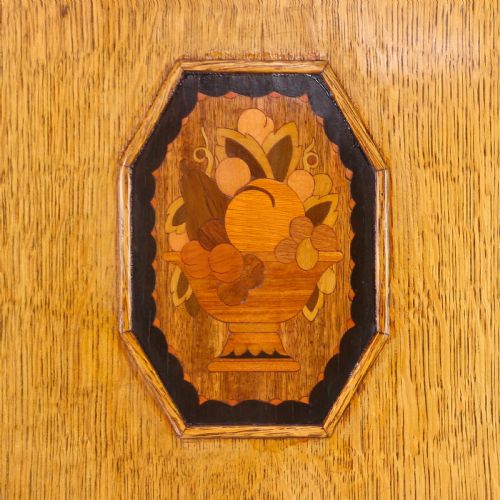 ART DECO OAK MARQUETRY BEDROOM SUITE ATTRIBUTED TO GAYLAYDE B COHEN SONS - ADDITIONAL PHOTO 7