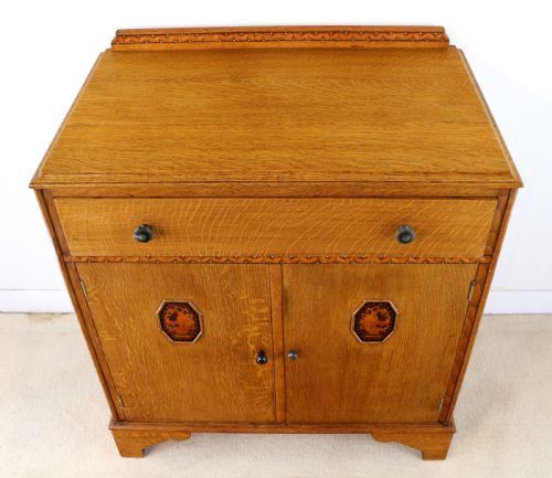 ART DECO OAK MARQUETRY BEDROOM SUITE ATTRIBUTED TO GAYLAYDE B COHEN SONS - ADDITIONAL PHOTO 25