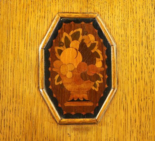 ART DECO OAK MARQUETRY BEDROOM SUITE ATTRIBUTED TO GAYLAYDE B COHEN SONS - ADDITIONAL PHOTO 26