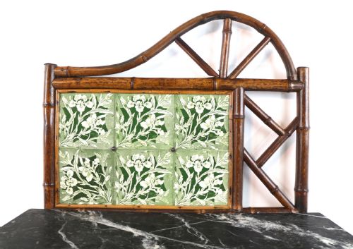 VICTORIAN 'JAPANESE STYLE' BAMBOO RATTAN BEDROOM SUITE WITH WARDROBE DRESSING TABLE WASHSTAND - ADDITIONAL PHOTO 25
