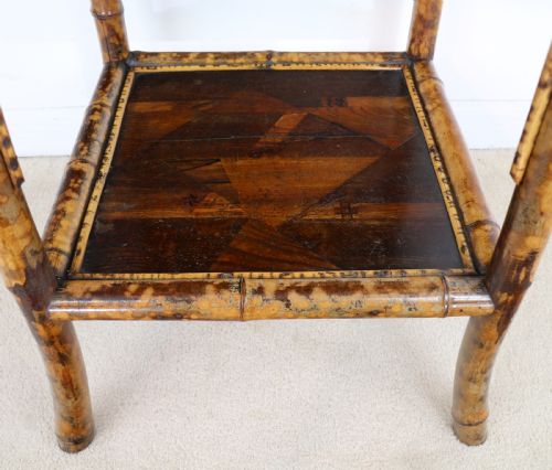 VICTORIAN JAPANESE PARQUETRY TORTOISESHELL BAMBOO TABLE - ADDITIONAL PHOTO 15