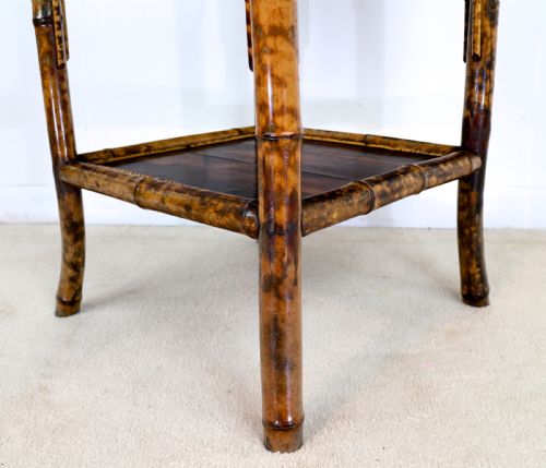 VICTORIAN JAPANESE PARQUETRY TORTOISESHELL BAMBOO TABLE - ADDITIONAL PHOTO 16
