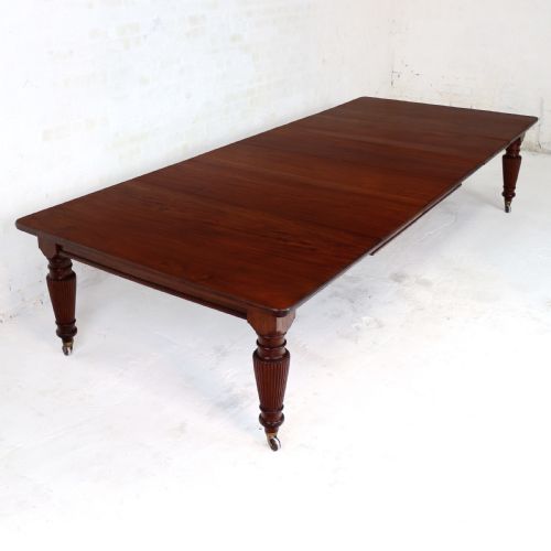 victorian mahogany 16 seat extending dining table 4 leaves 12ft - CATEGORY: ANTIQUE TABLES - DATED VICTORIAN