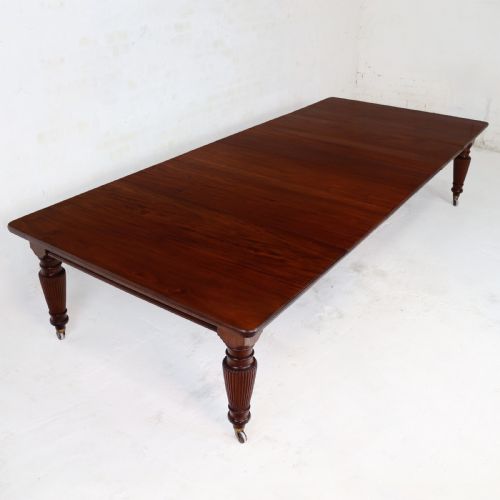 VICTORIAN MAHOGANY 16 SEAT EXTENDING DINING TABLE 4 LEAVES 12FT - ADDITIONAL PHOTO 3