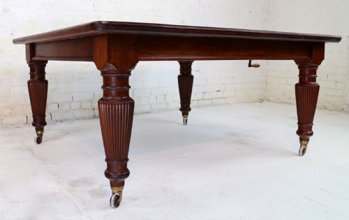 VICTORIAN MAHOGANY 16 SEAT EXTENDING DINING TABLE 4 LEAVES 12FT - ADDITIONAL PHOTO 18