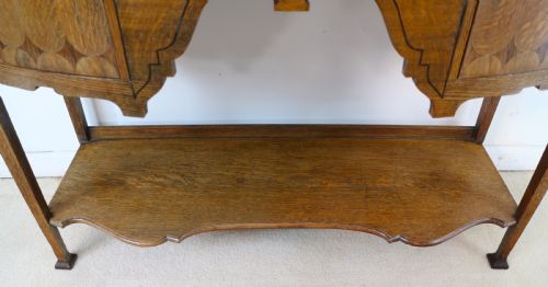BATH CABINET MAKERS ARTS CRAFTS OAK INLAID SIDEBOARD CABINET - ADDITIONAL PHOTO 12