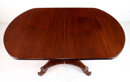 WILLIAM IV MAHOGANY EXTENDING PEDESTAL DINING TABLE 4 LEAVES SEATS 1416 - ADDITIONAL PHOTO 17