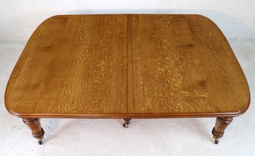 VICTORIAN OAK EXTENDING DINING TABLE 8 LEAVES 18FT SEATS 20 - ADDITIONAL PHOTO 18