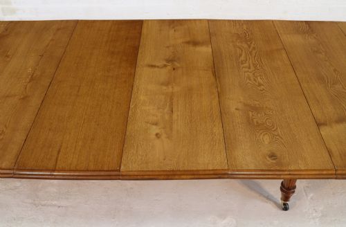 VICTORIAN OAK EXTENDING DINING TABLE 8 LEAVES 18FT SEATS 20 - ADDITIONAL PHOTO 23
